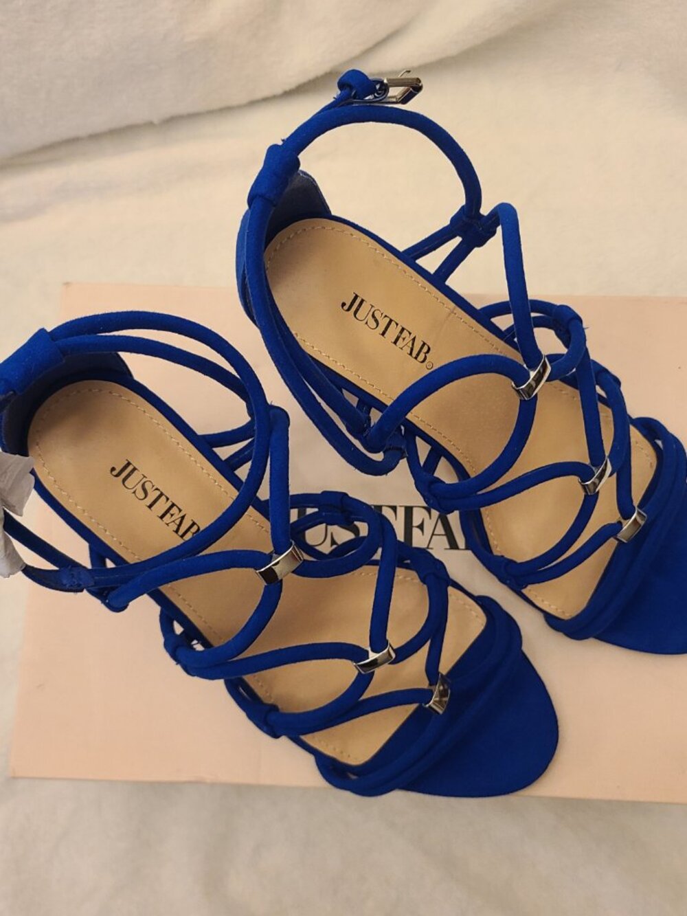 Justfab Women's 8 Shoes Electric Blue New - Picture 7 of 9